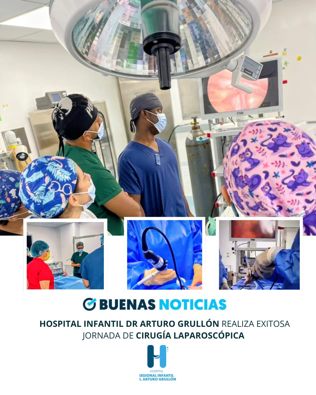 You are currently viewing Hospital Dr. Arturo Grullón concluye con éxito Jornada de Cirugía Laparoscópica Pediátrica